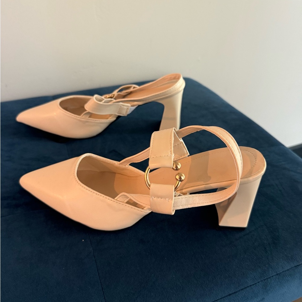 Love Women's Cream Block Heels